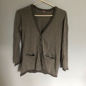 Striped JJill cardigan